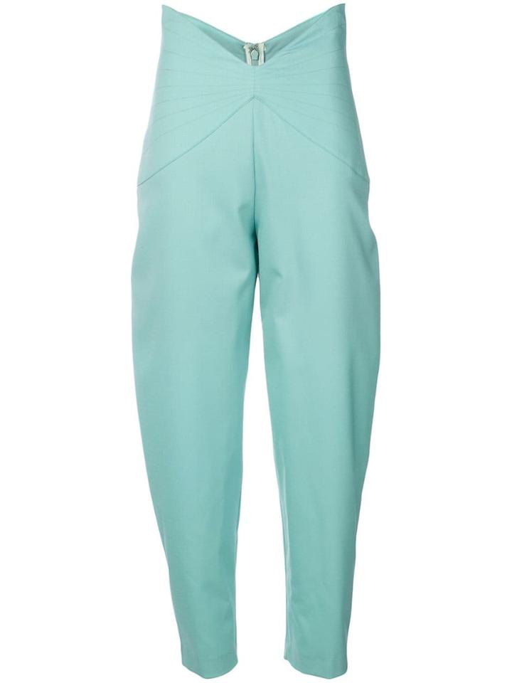 Attico High-waist Tailored Trousers - Green