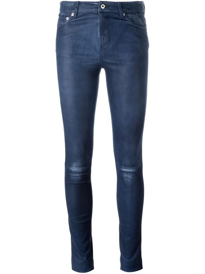 Diesel Super Skinny Jeans, Women's, Size: 27, Blue, Lamb Skin/cotton/spandex/elastane