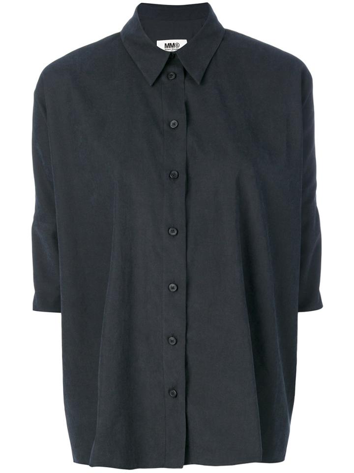 Mm6 Maison Margiela Boxy Button Down Shirt - Black