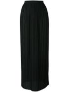 Theory Pleated Maxi Skirt, Women's, Size: Xs, Black, Polyester/viscose