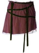 Romeo Gigli Vintage Contrast Trim Lace Skirt