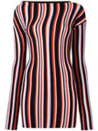Jacquemus Striped Knitted Mini Dress, Women's, Size: 38, Black, Wool