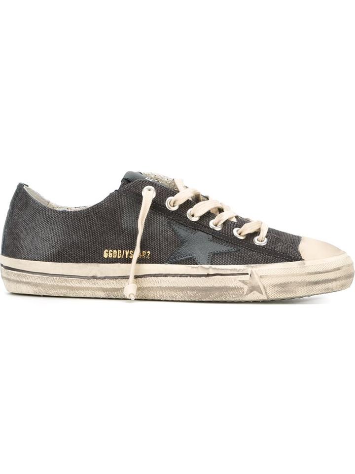 Golden Goose Deluxe Brand V-star 2 Sneakers, Men's, Size: 41, Blue, Cotton/rubber/polyurethane