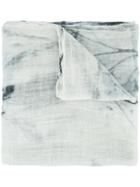 Brunello Cucinelli Marble Print Scarf, Women's, White, Linen/flax
