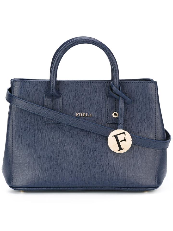 Furla Removable Strap Tote, Women's, Blue, Leather