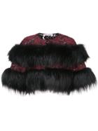 Oscar De La Renta Fur Inserts Bolero Jacket - Black