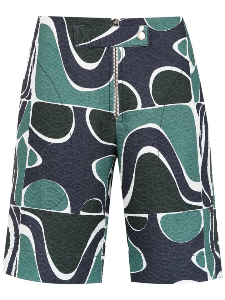 Alcaçuz Printed Fernanda Shorts - Green