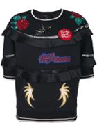 Philipp Plein - Ventigo Top - Women - Cotton/elastodiene/polyamide/acetate - Xs, Black, Cotton/elastodiene/polyamide/acetate