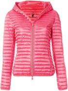 Save The Duck Hooded Padded Jacket - Pink & Purple