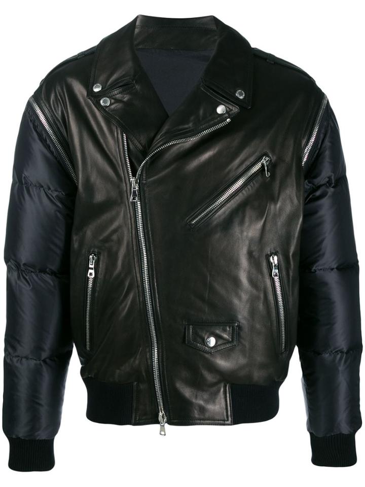Balmain Biker Bomber Jacket - Black
