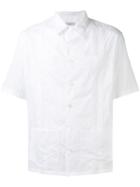 Valentino Pink Tuck Detail Bowling Shirt, Men's, Size: 39, White, Cotton