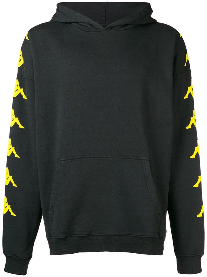 Kappa Logo Sleeve Hoodie - Black
