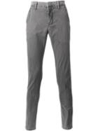 Dondup Classic Chino Trousers, Men's, Size: 33, Grey, Cotton/spandex/elastane