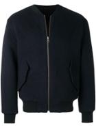 Liska Fur Lined Bomber Jacket - Blue