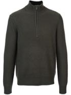Vince Zip Front Jumper - Green