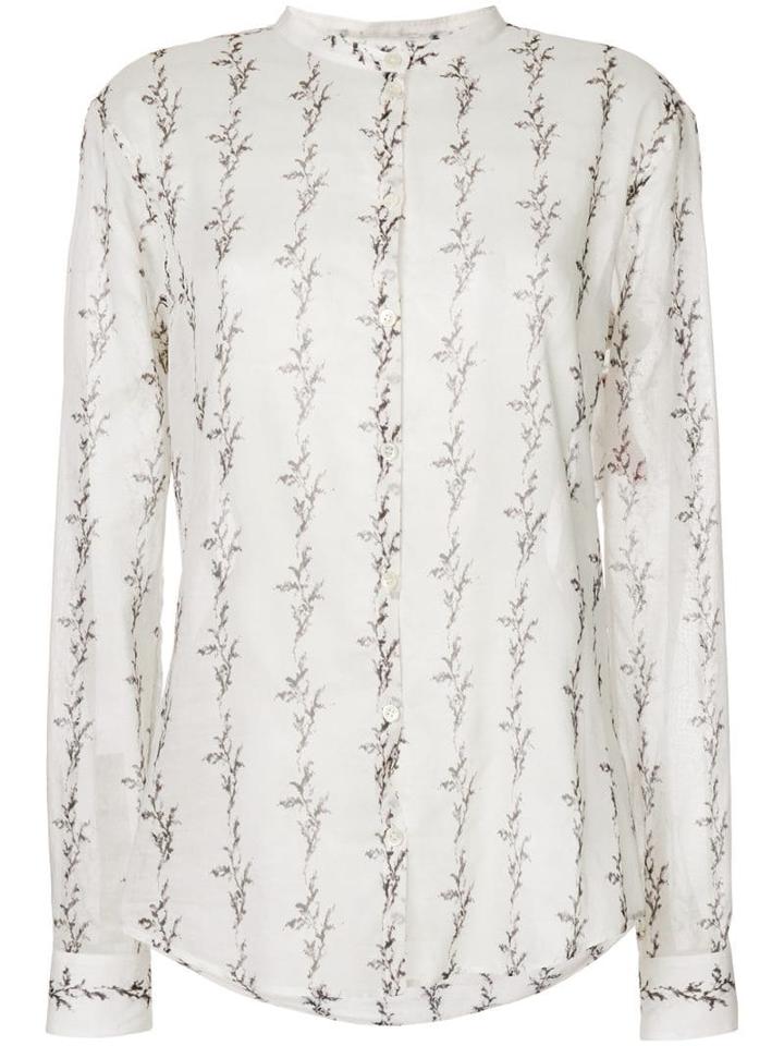 Saint Laurent Abstract Patterned Shirt - Neutrals