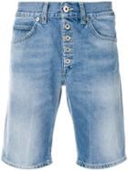 Dondup Stone Wash Denim Shorts - Blue