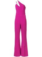 Cushnie One-shoulder Flared Jumpsuit - Pink