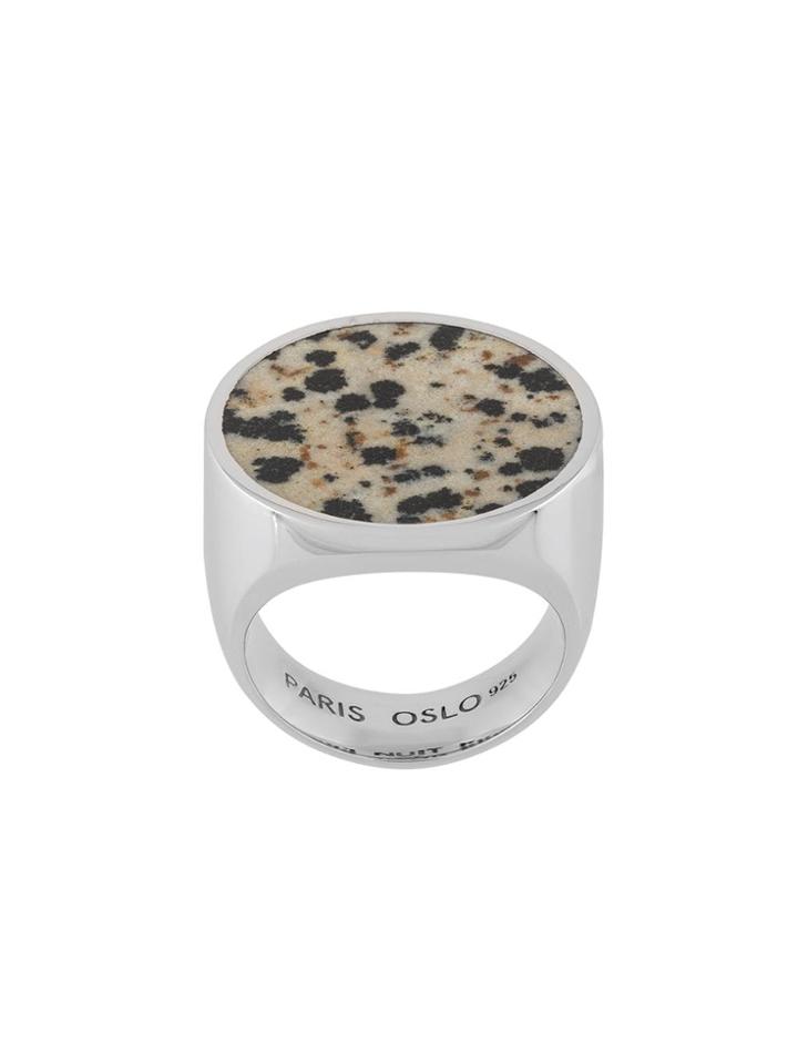 Tom Wood Granite-like Cocktail Ring - Metallic