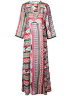 Le Sirenuse Printed Kaftan Dress - Pink & Purple