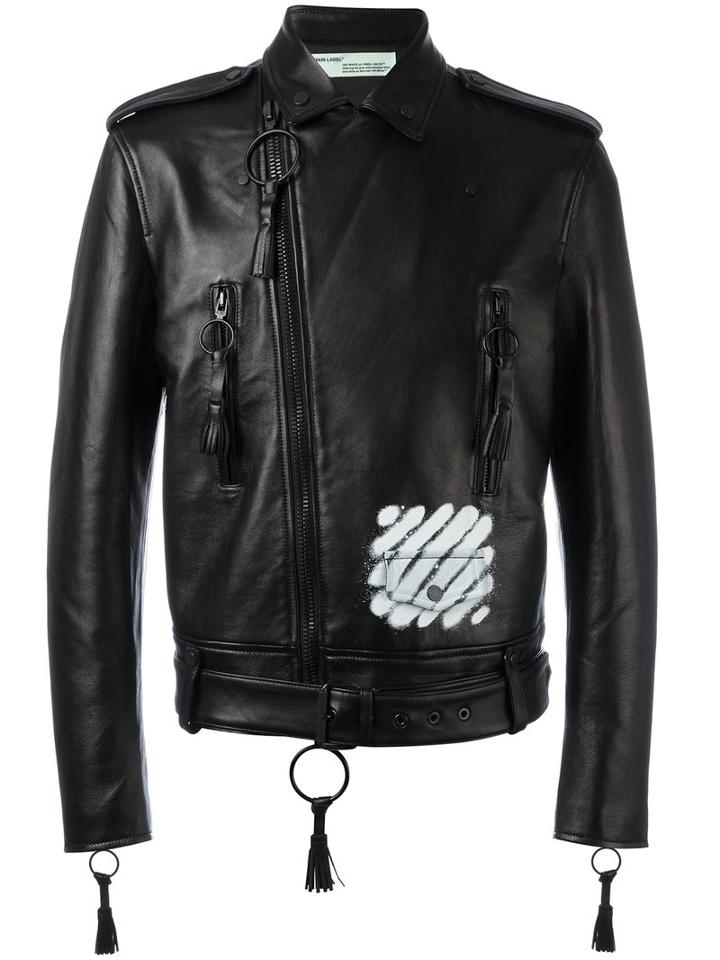 Off-white Carry Over Jacket, Men's, Size: Small, Black, Calf Leather/viscose