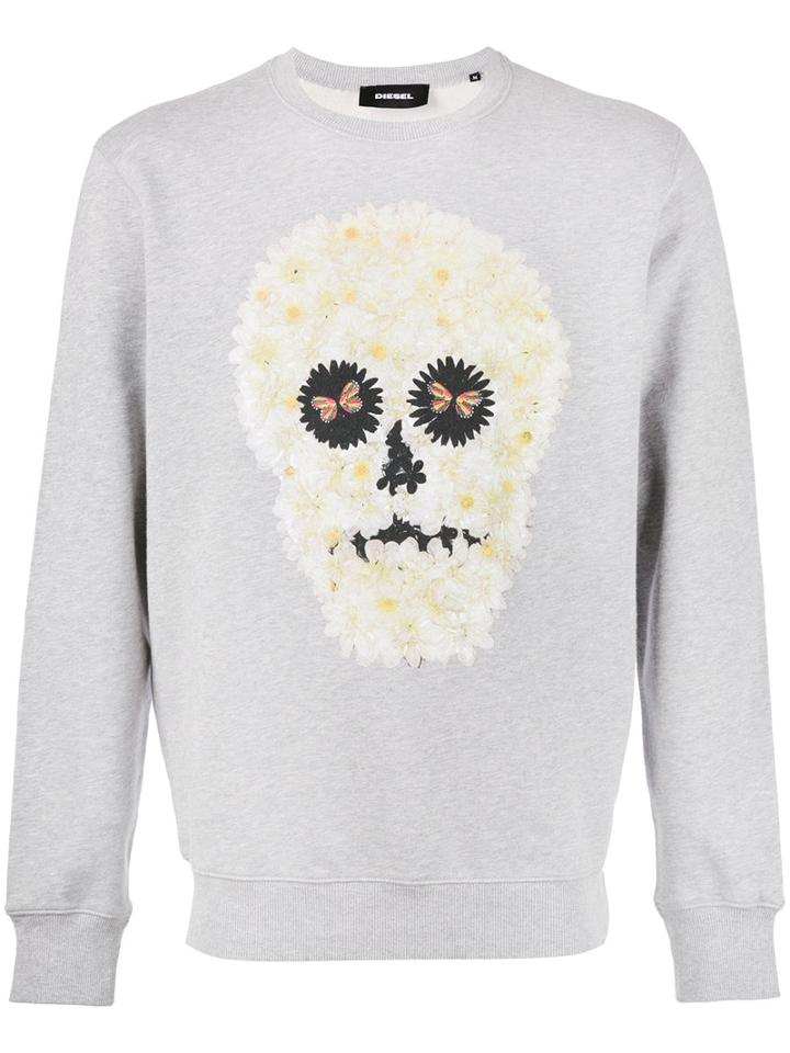 Diesel - Joe Sweatshirt - Men - Cotton - S, Grey, Cotton