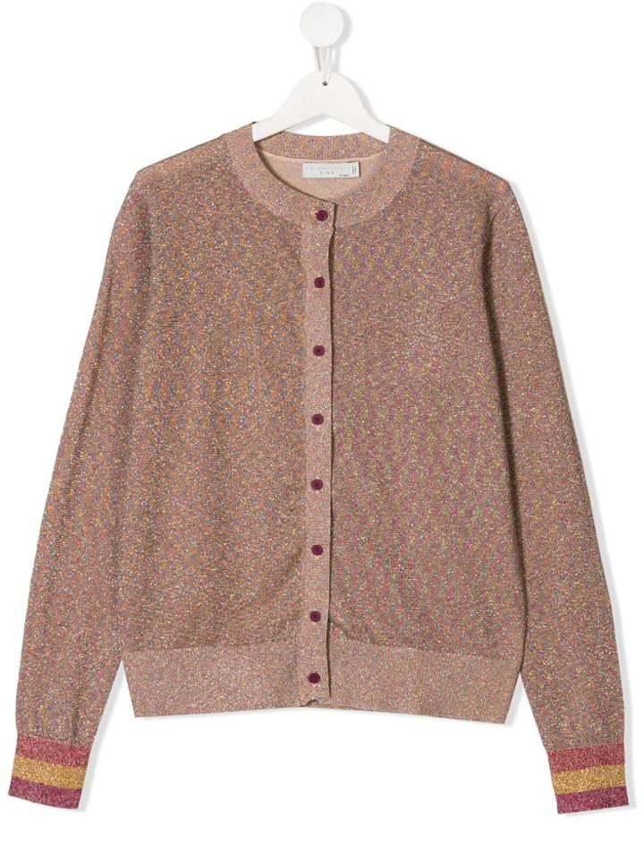 Stella Mccartney Kids Teen Long-sleeve Buttoned Cardigan - Pink
