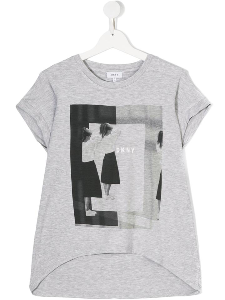Dkny Kids Figurine Print T-shirt - Grey