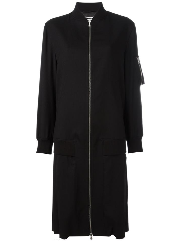 Mcq Alexander Mcqueen Long Bomber Coat - Black