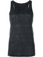 Balmain Sheer Vest, Women's, Size: 34, Black, Linen/flax