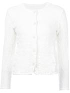 Issey Miyake Cauliflower Textured Buttoned Cardigan - White
