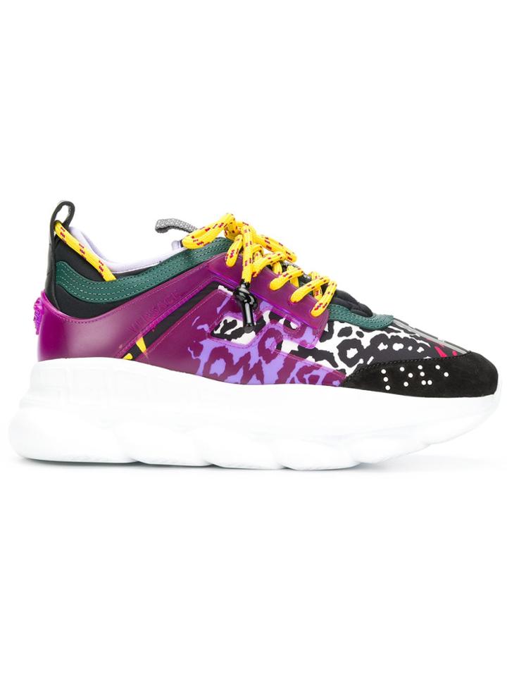 Versace Chain Reaction Sneakers - Pink & Purple