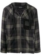 Diesel Hooded Check Print Jacket - Blue