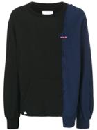 Facetasm Two-tone Deconstructed Sweatshirt - Black