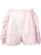 Alberta Ferretti Embroidered Shorts - Pink