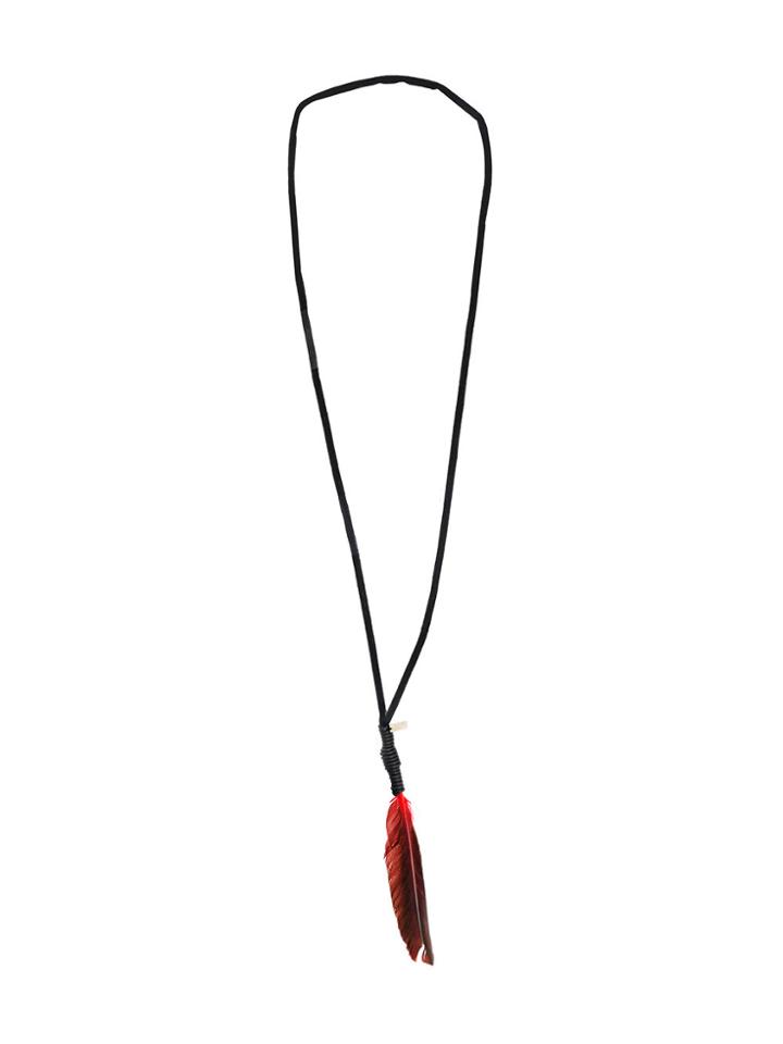 Ann Demeulemeester Feather Pendant - Black
