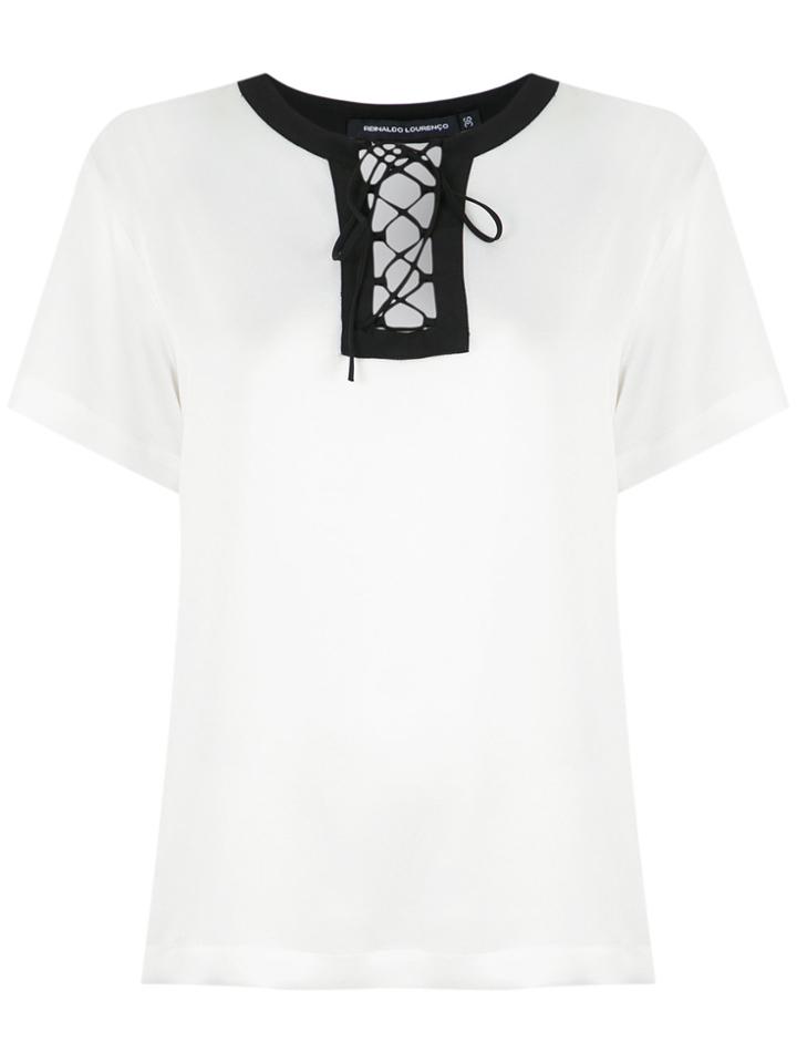 Reinaldo Lourenço Lace-up Blouse - Unavailable