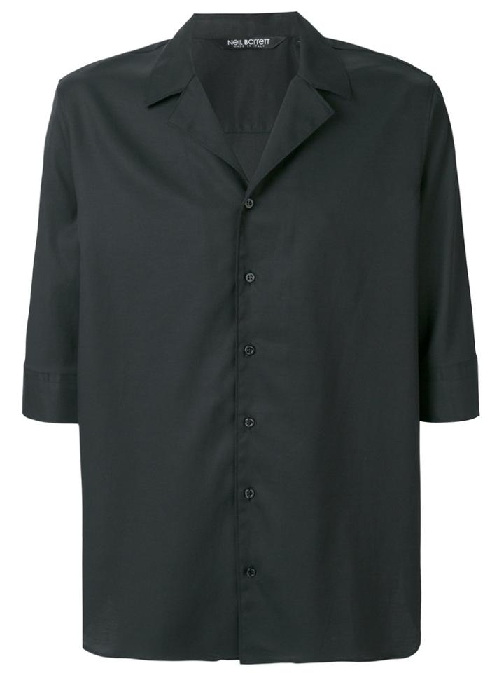 Neil Barrett Boxy-fit Cuban Shirt - Black