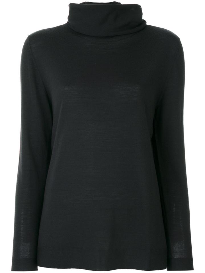 Hemisphere Roll Neck Jumper - Black
