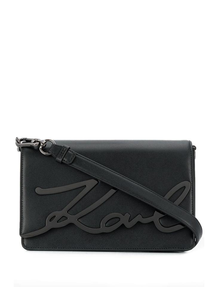 Karl Lagerfeld Small K/signature Shoulder Bag - Black