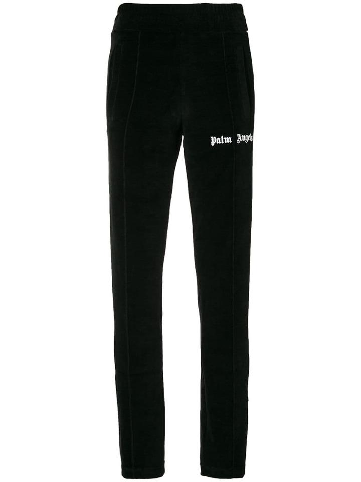 Palm Angels Velvet Joggers - Black
