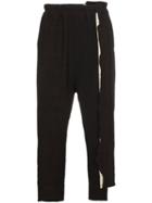 By Walid Morton Cut 'n' Sew Trousers With Asymmetric Fray Detailing -