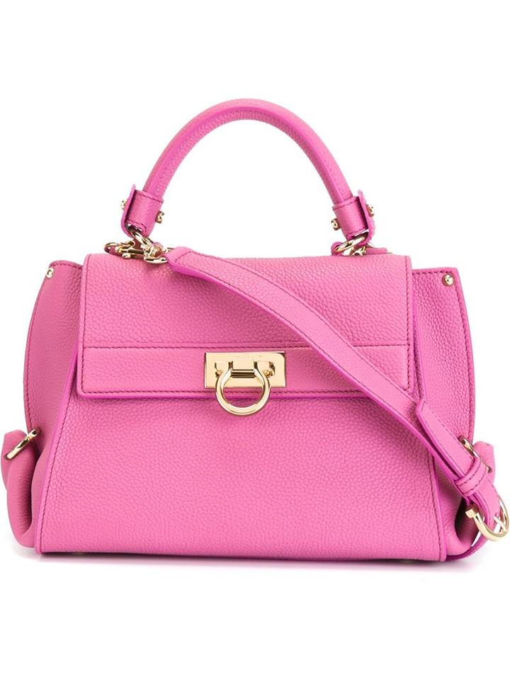 Salvatore Ferragamo Sofia Tote, Women's, Pink/purple, Calf Leather