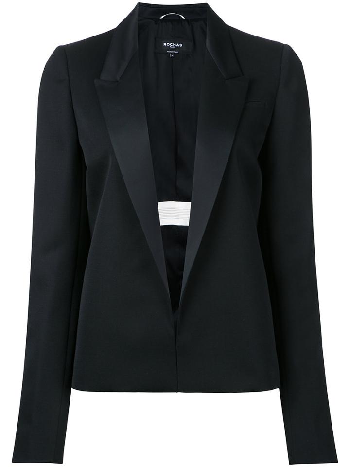 Rochas - Casual Blazer - Women - Cupro/wool - 42, Black, Cupro/wool