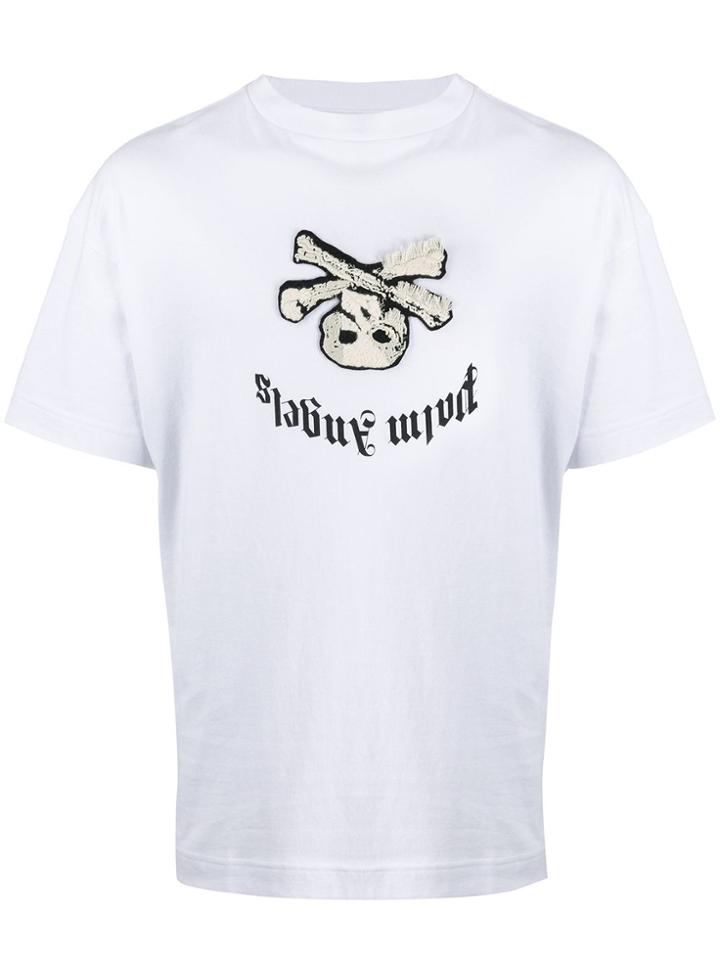 Palm Angels Skull And Crossbones Patch T-shirt - White