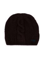 Paolo Pecora Kids Cable Knit Beanie - Brown