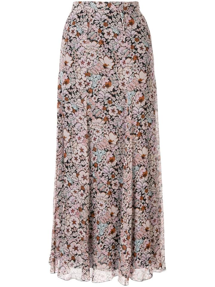 Giambattista Valli Floral Print Skirt - Pink