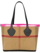 Burberry Reversible Check Shopper Tote - Nude & Neutrals