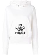 Helmut Lang Slogan Hooded Sweatshirt - White