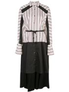 Palmer / Harding Striped Colour Block Shirt Dress - White